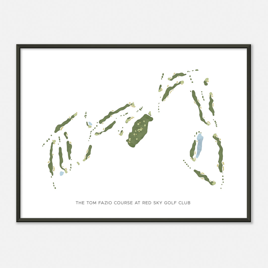 Print of The Tom Fazio Course At Red Sky Golf Club Modern Map