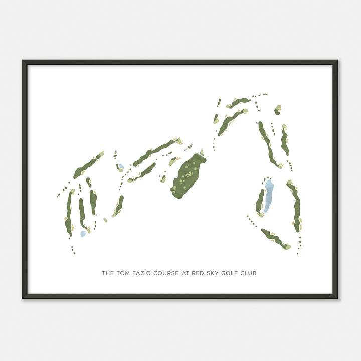 Print of The Tom Fazio Course At Red Sky Golf Club Modern Map