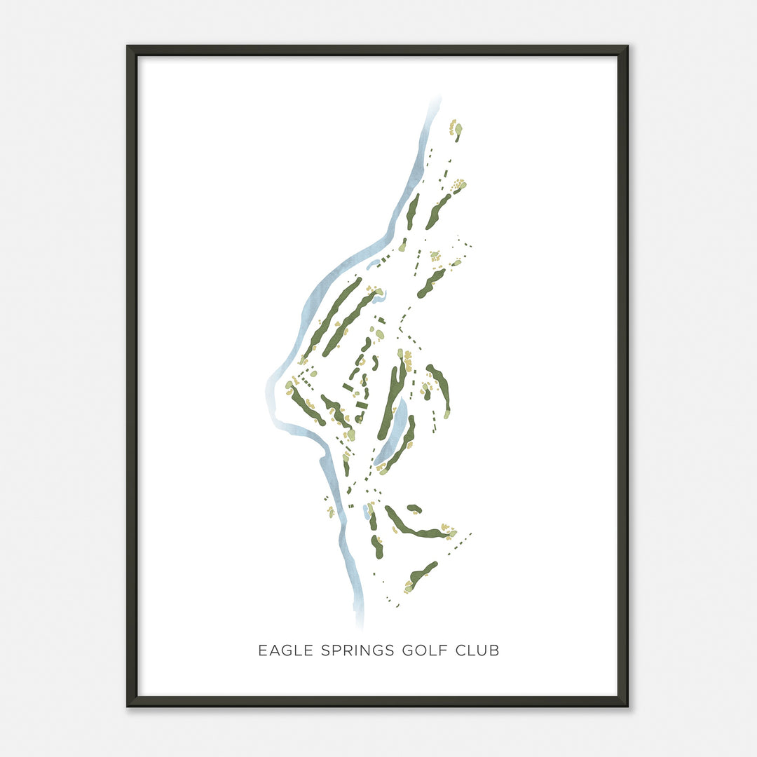 Print of Eagle Springs Golf Club Modern Map