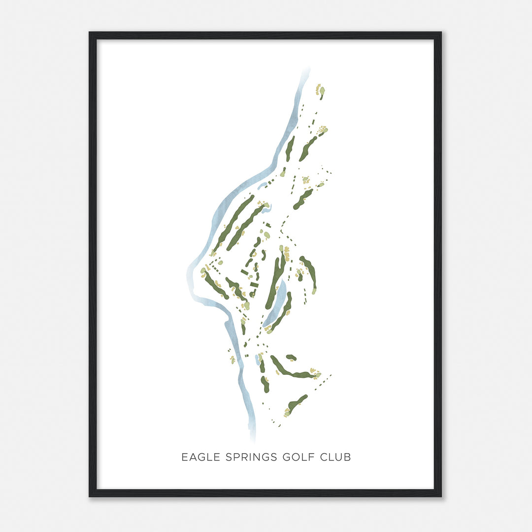 Print of Eagle Springs Golf Club Modern Map