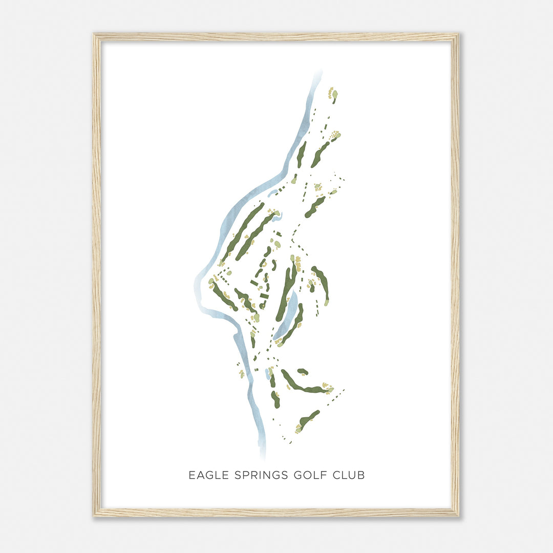 Print of Eagle Springs Golf Club Modern Map