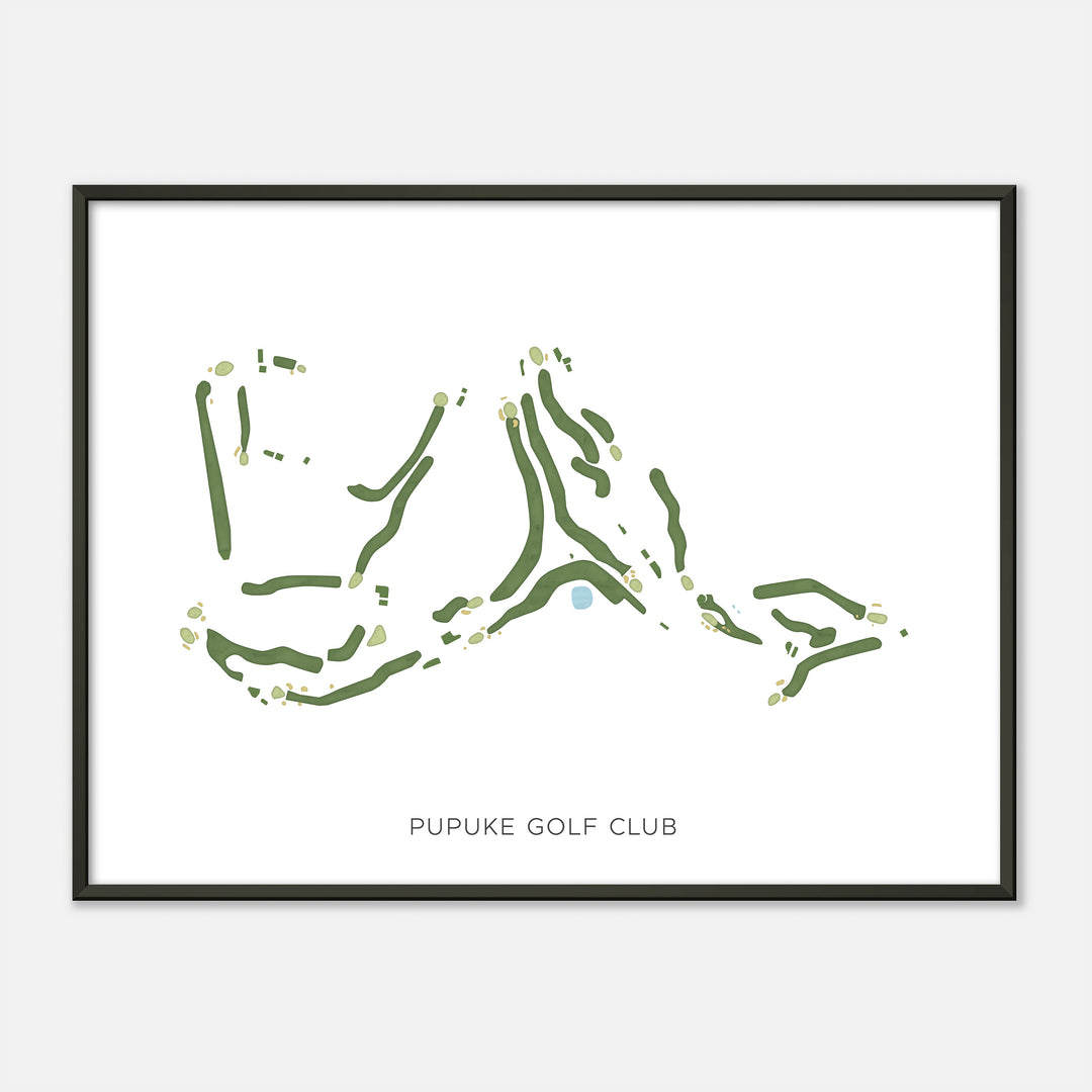 Print of Pupuke Golf Club Modern Map