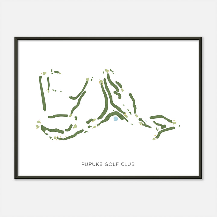 Print of Pupuke Golf Club Modern Map