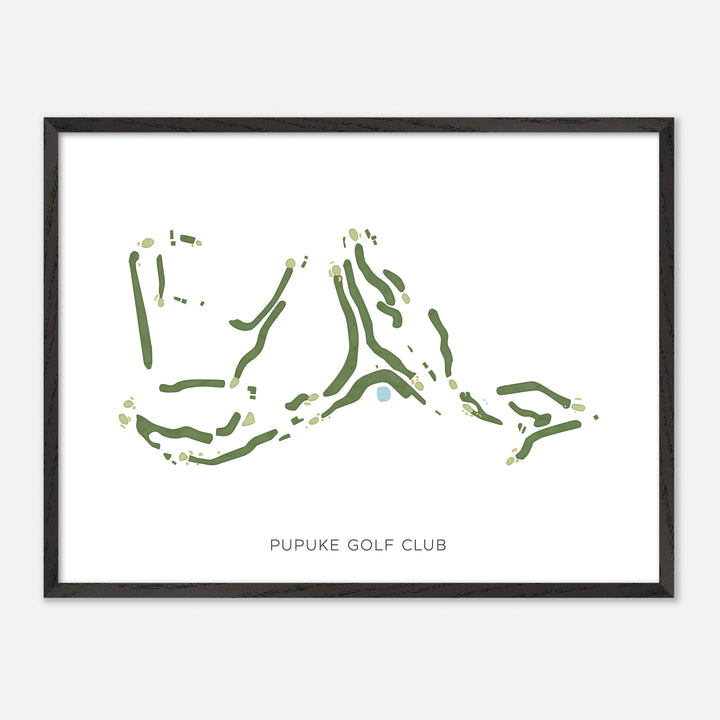 Print of Pupuke Golf Club Modern Map