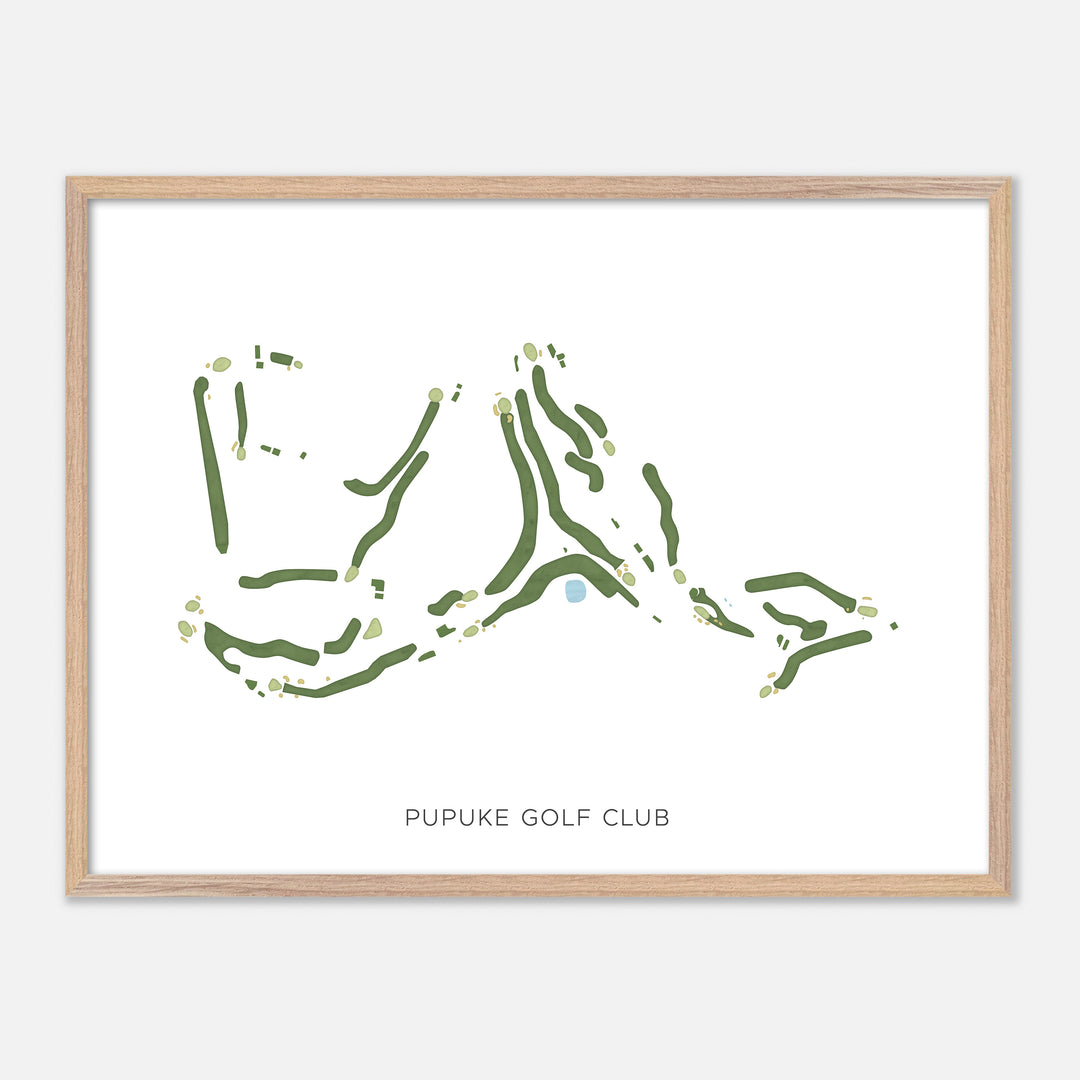 Print of Pupuke Golf Club Modern Map