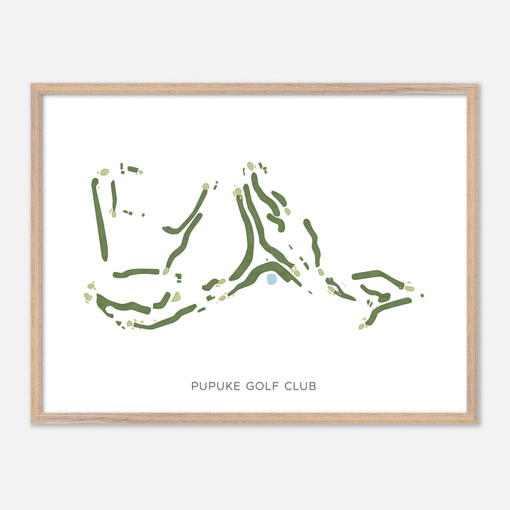 Print of Pupuke Golf Club Modern Map