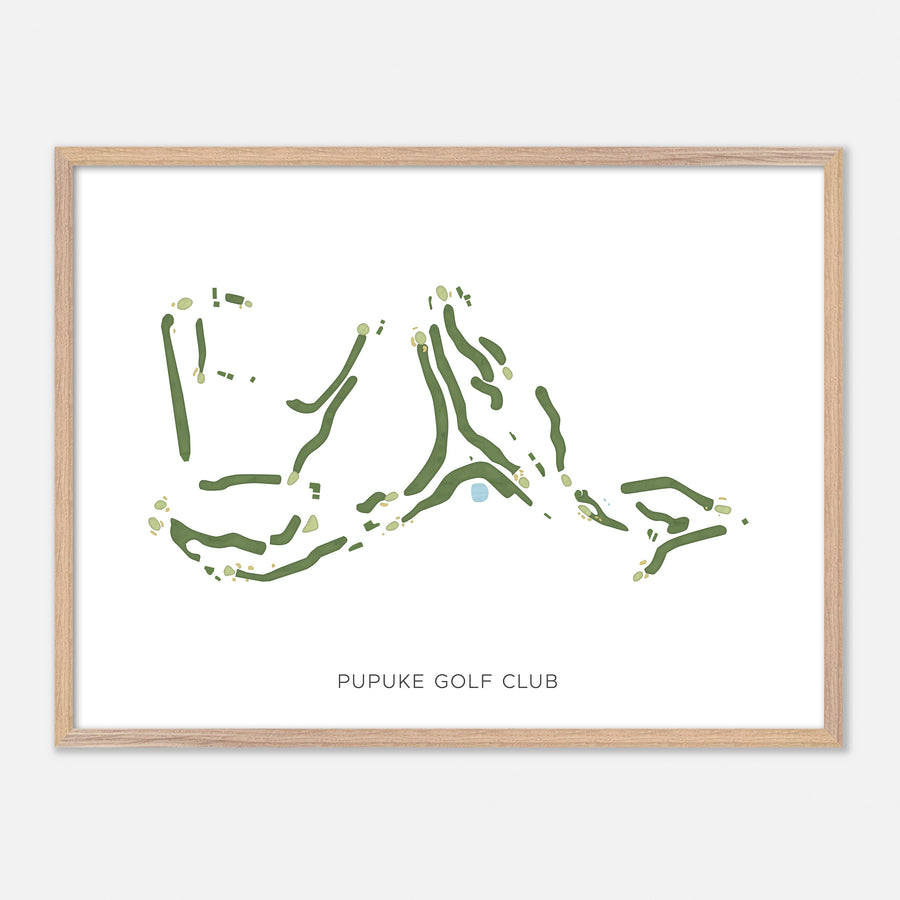 Print of Pupuke Golf Club Modern Map