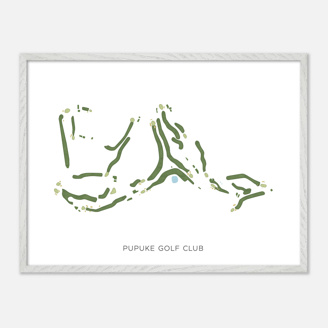 Print of Pupuke Golf Club Modern Map