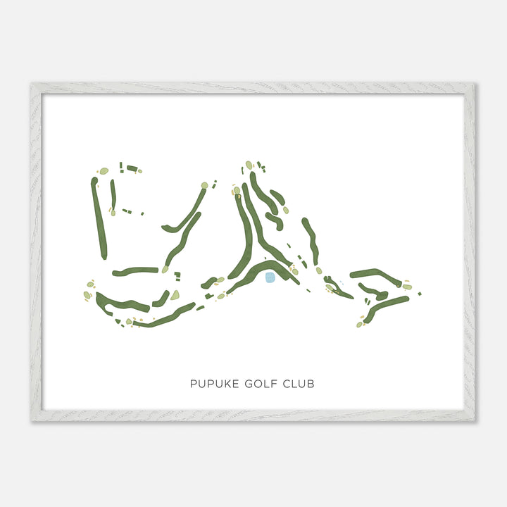 Print of Pupuke Golf Club Modern Map