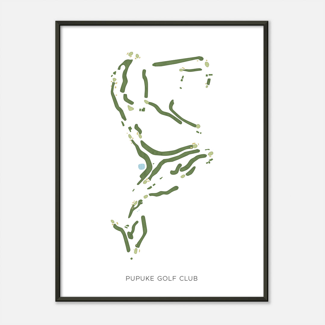 Print of Pupuke Golf Club Modern Map