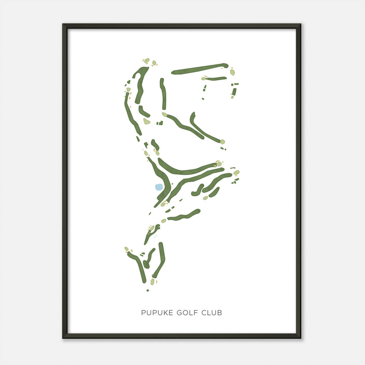Print of Pupuke Golf Club Modern Map