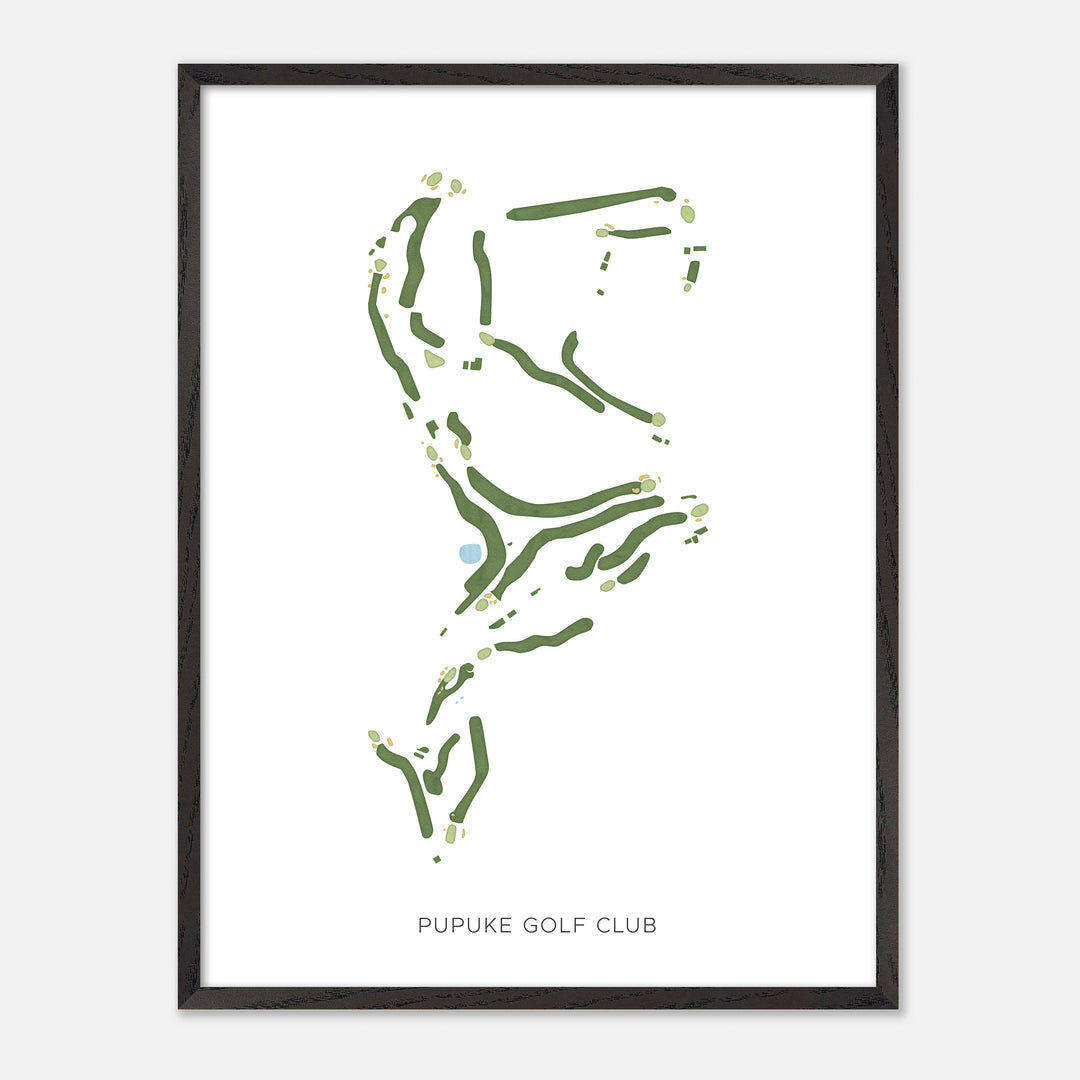 Print of Pupuke Golf Club Modern Map