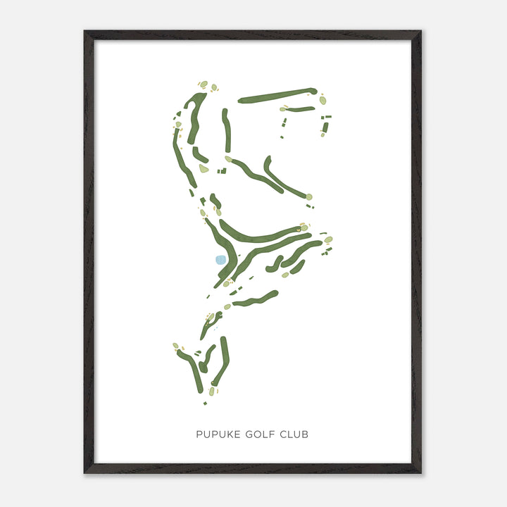 Print of Pupuke Golf Club Modern Map