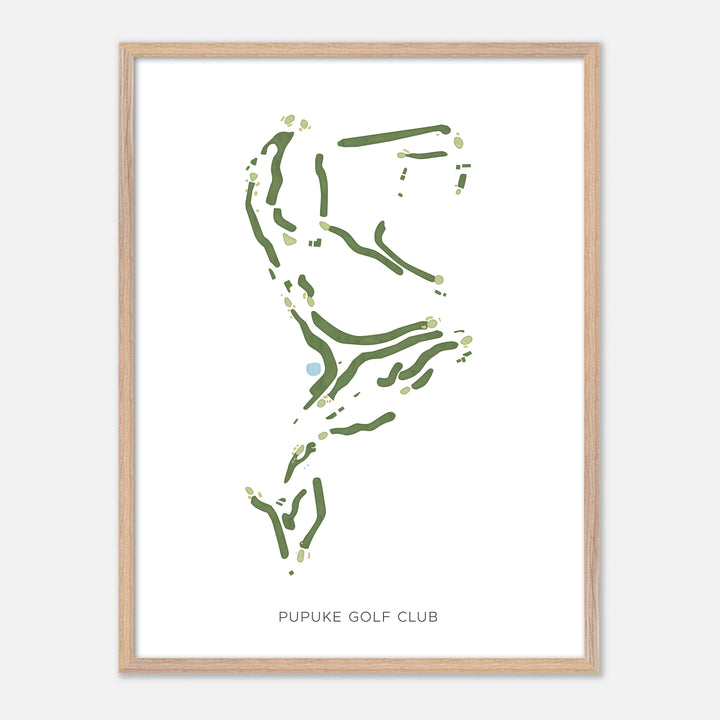 Print of Pupuke Golf Club Modern Map