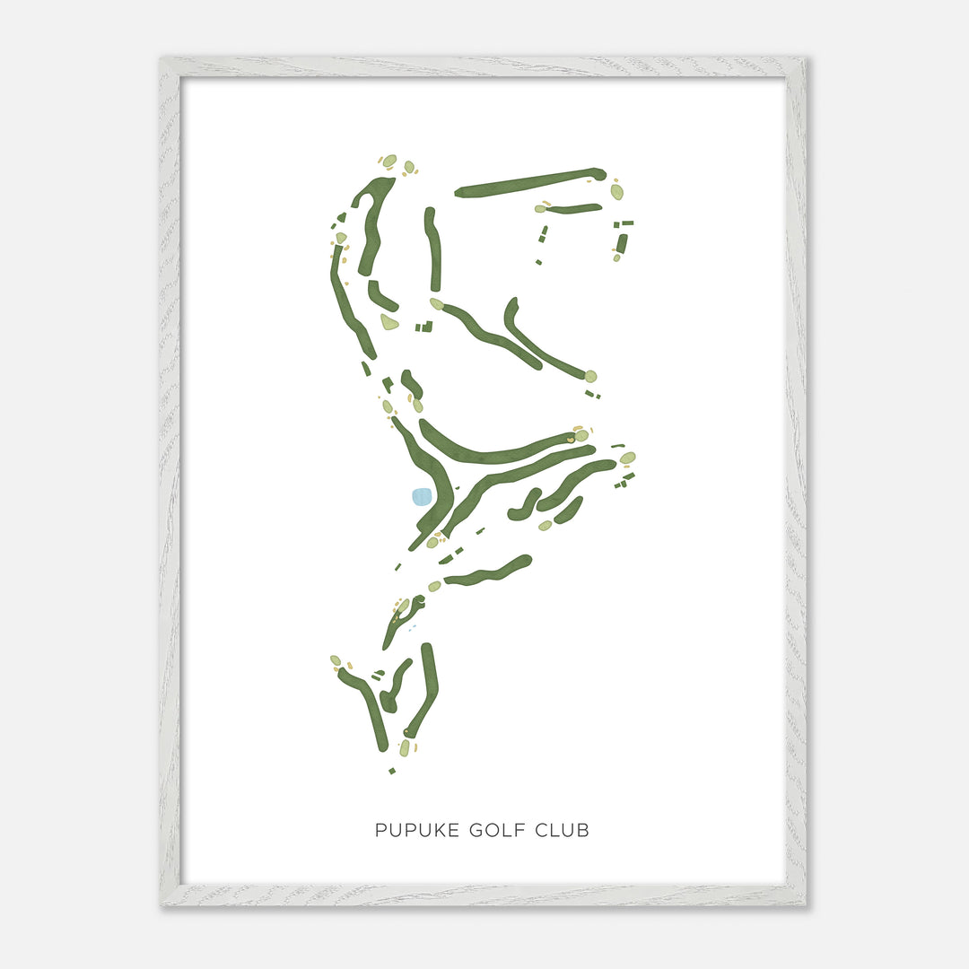 Print of Pupuke Golf Club Modern Map