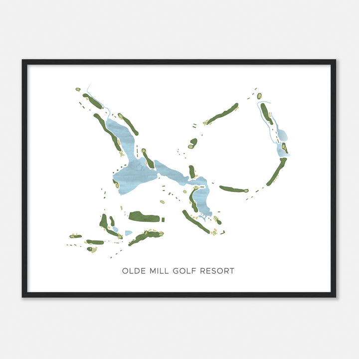 Print of Olde Mill Golf Resort Modern Map