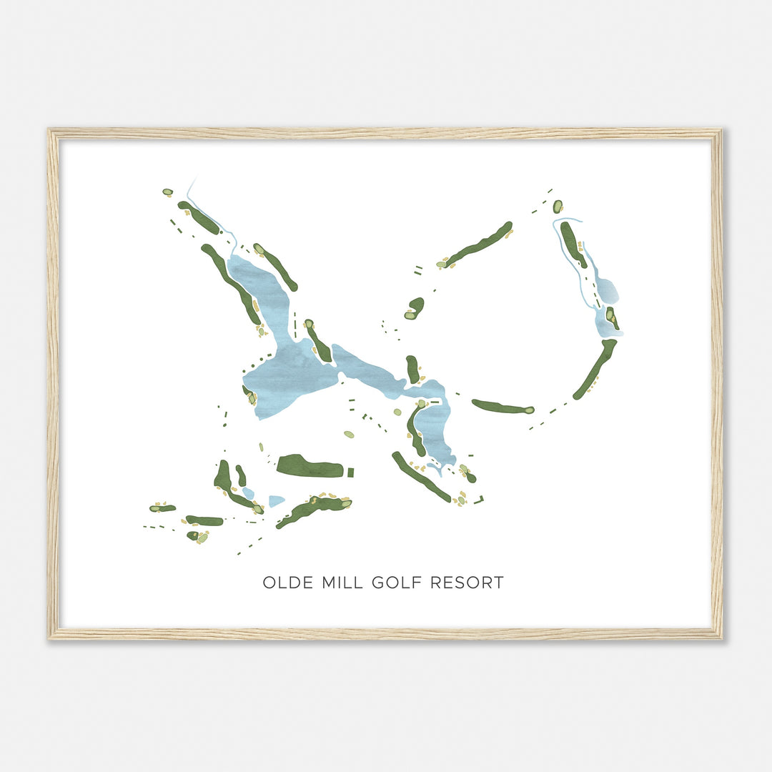 Print of Olde Mill Golf Resort Modern Map