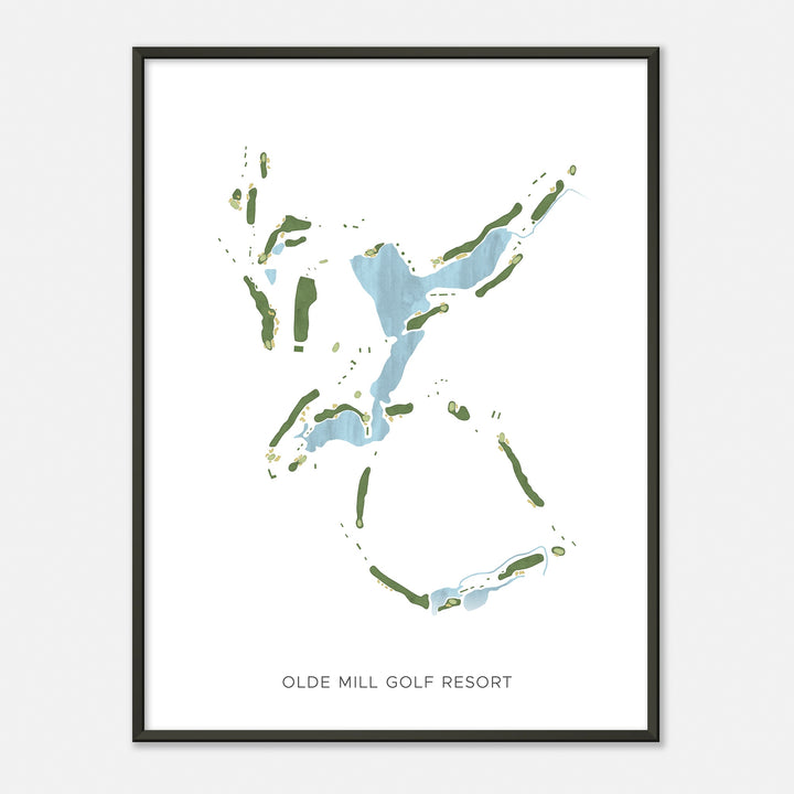 Print of Olde Mill Golf Resort Modern Map