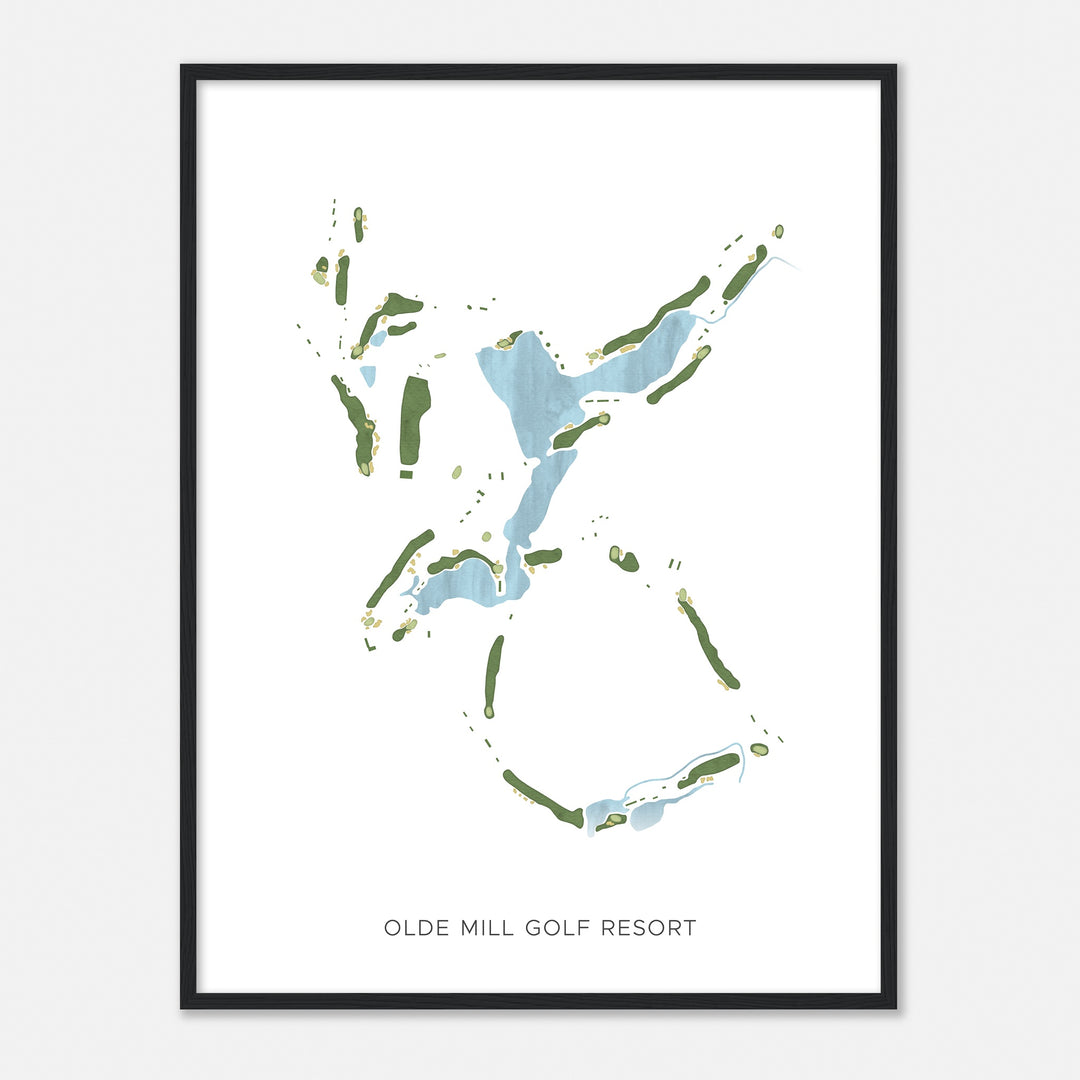 Print of Olde Mill Golf Resort Modern Map