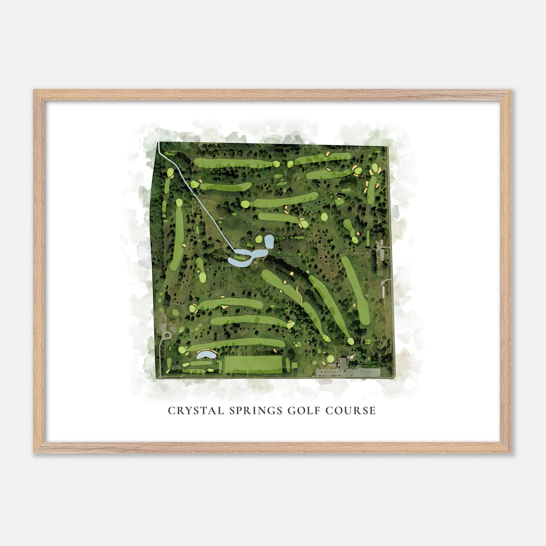 Print of Crystal Springs Golf Course Classic Map