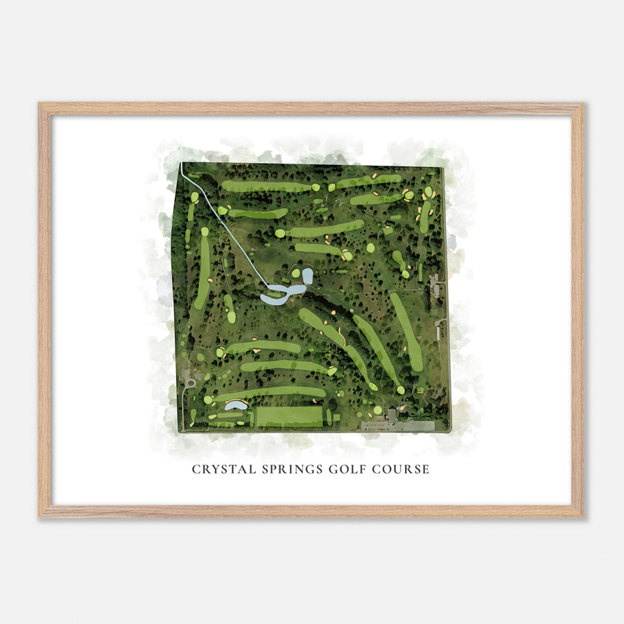 Print of Crystal Springs Golf Course Classic Map