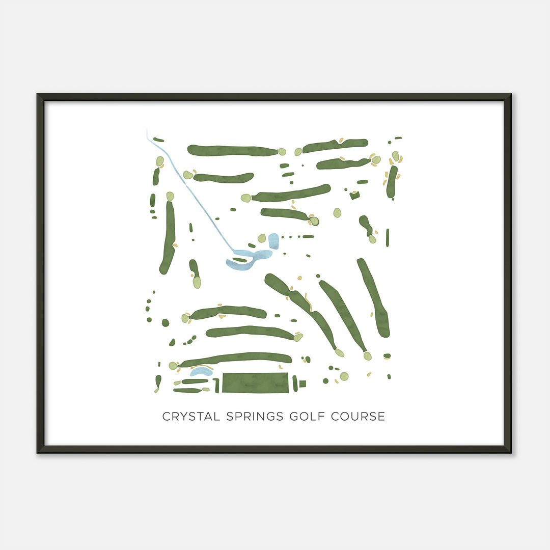 Print of Crystal Springs Golf Course Modern Map