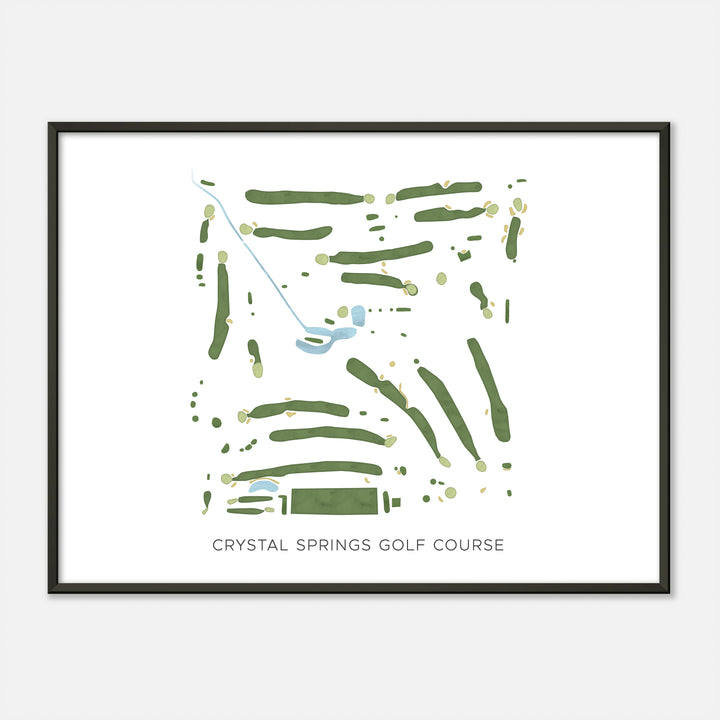 Print of Crystal Springs Golf Course Modern Map