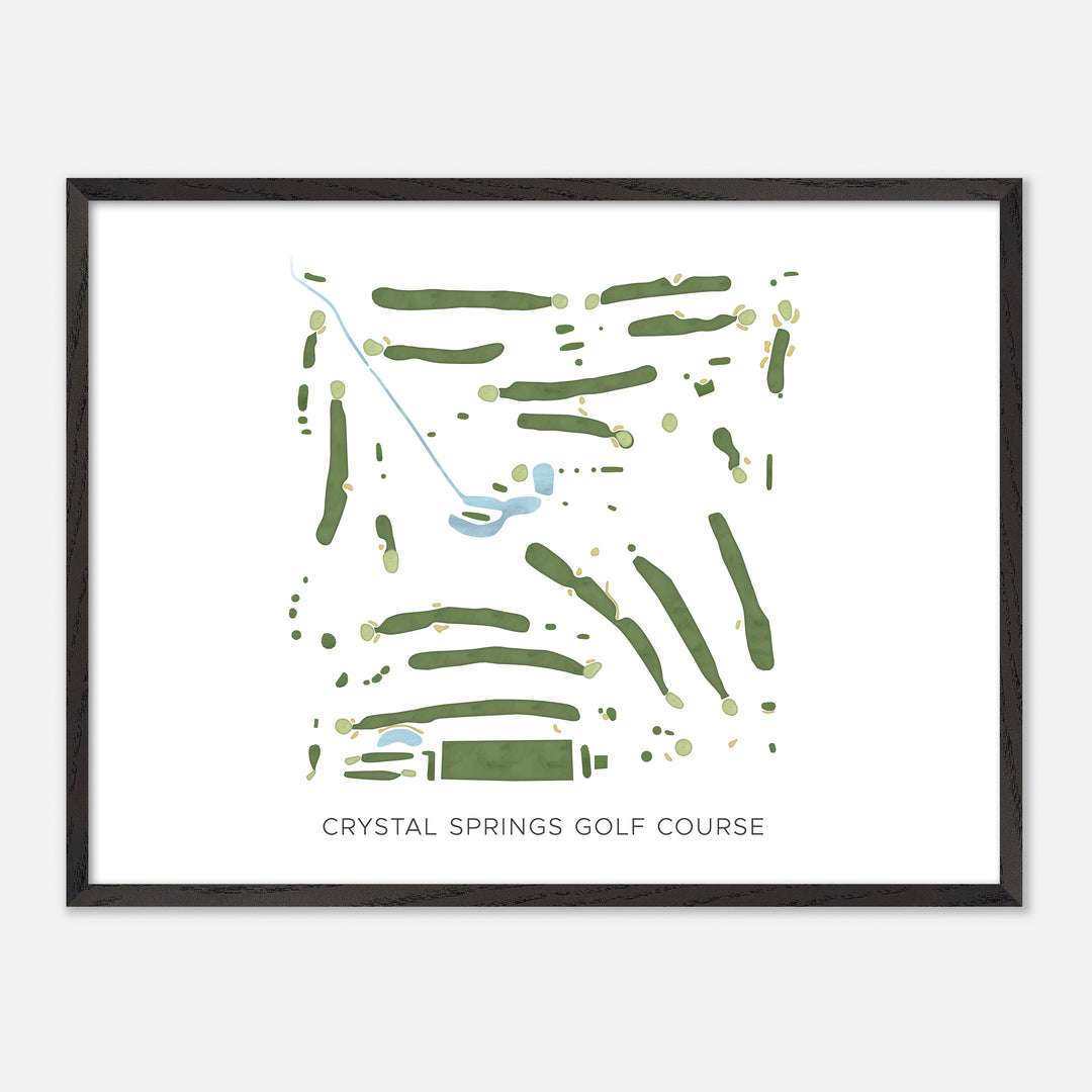 Print of Crystal Springs Golf Course Modern Map