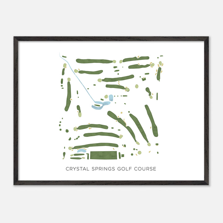 Print of Crystal Springs Golf Course Modern Map