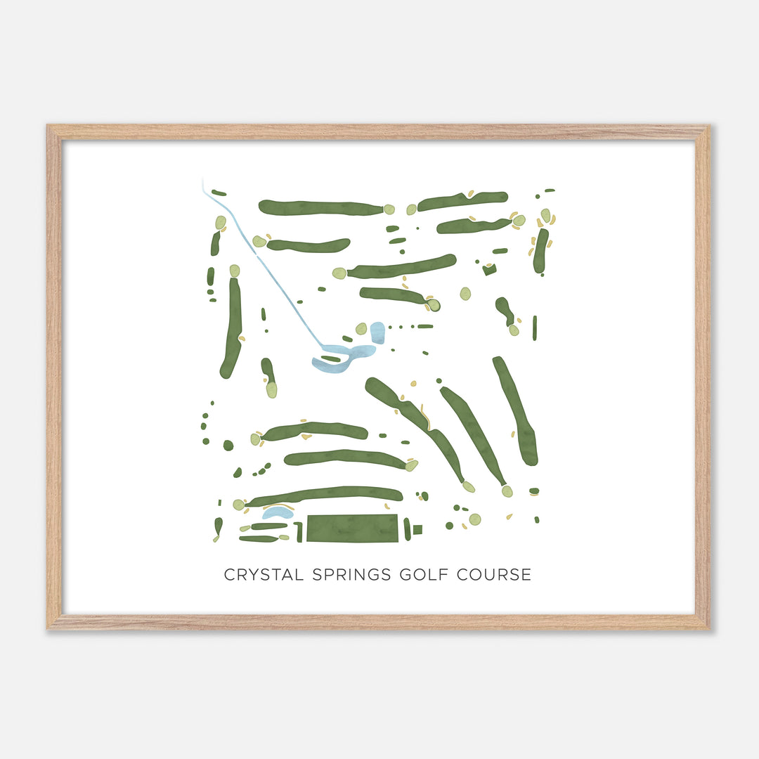 Print of Crystal Springs Golf Course Modern Map