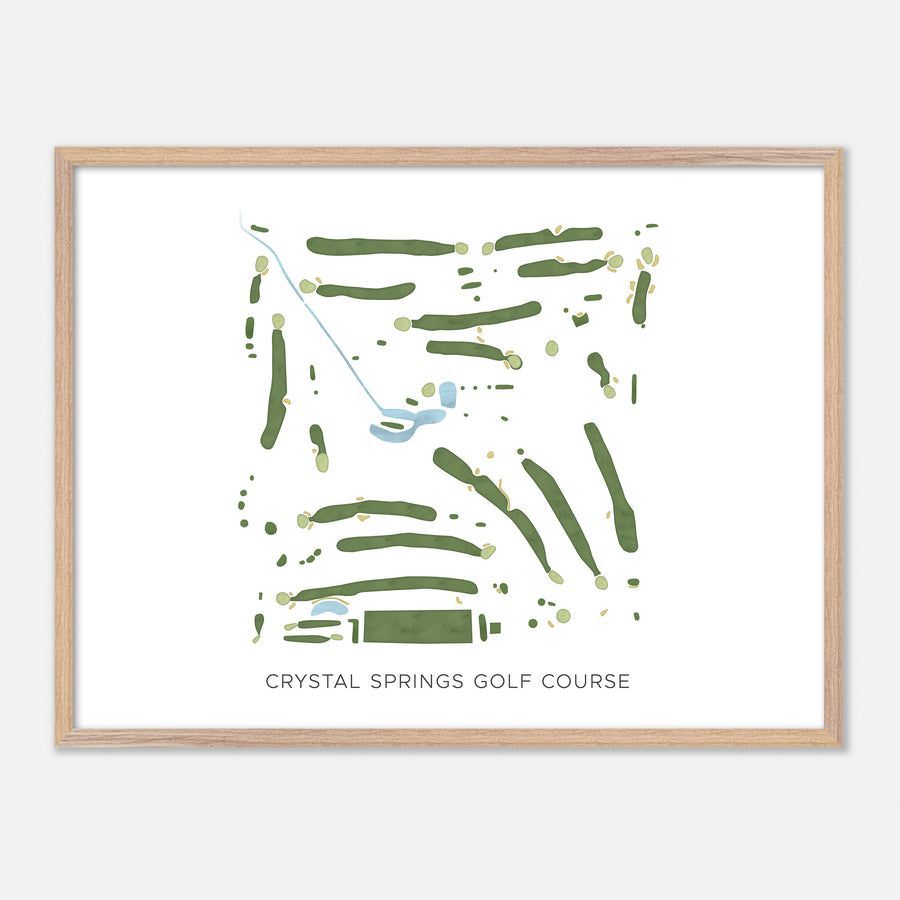 Print of Crystal Springs Golf Course Modern Map