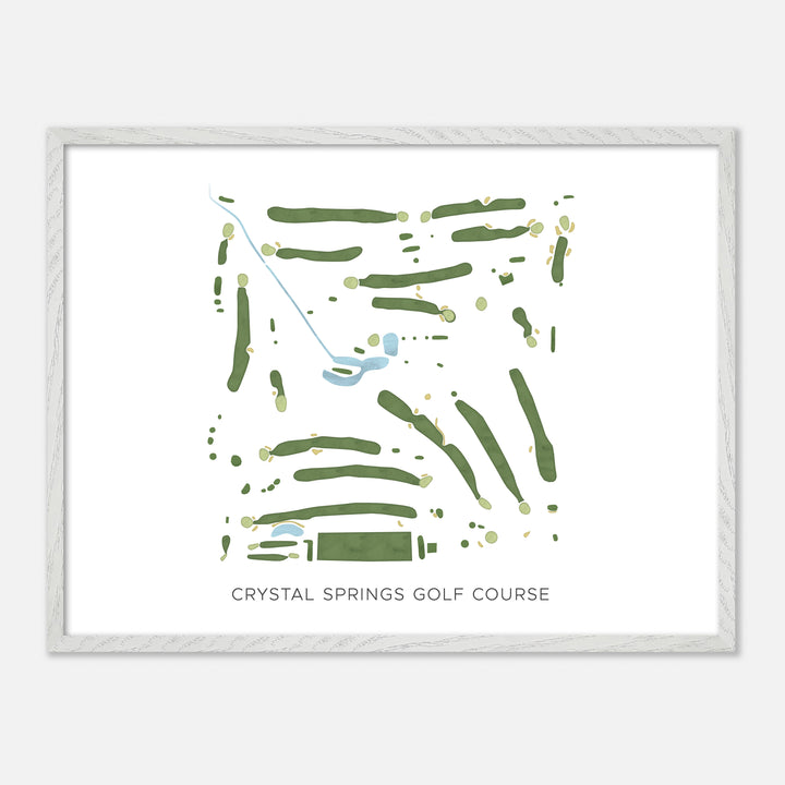 Print of Crystal Springs Golf Course Modern Map
