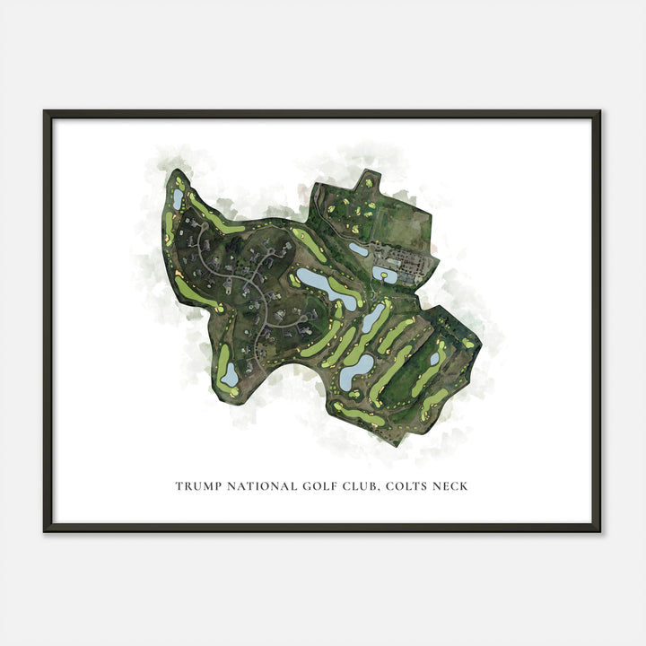 Print of Trump National Golf Club, Colts Neck Classic Map