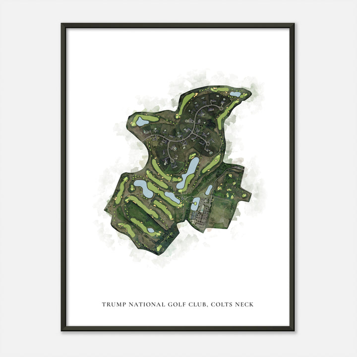 Print of Trump National Golf Club, Colts Neck Classic Map