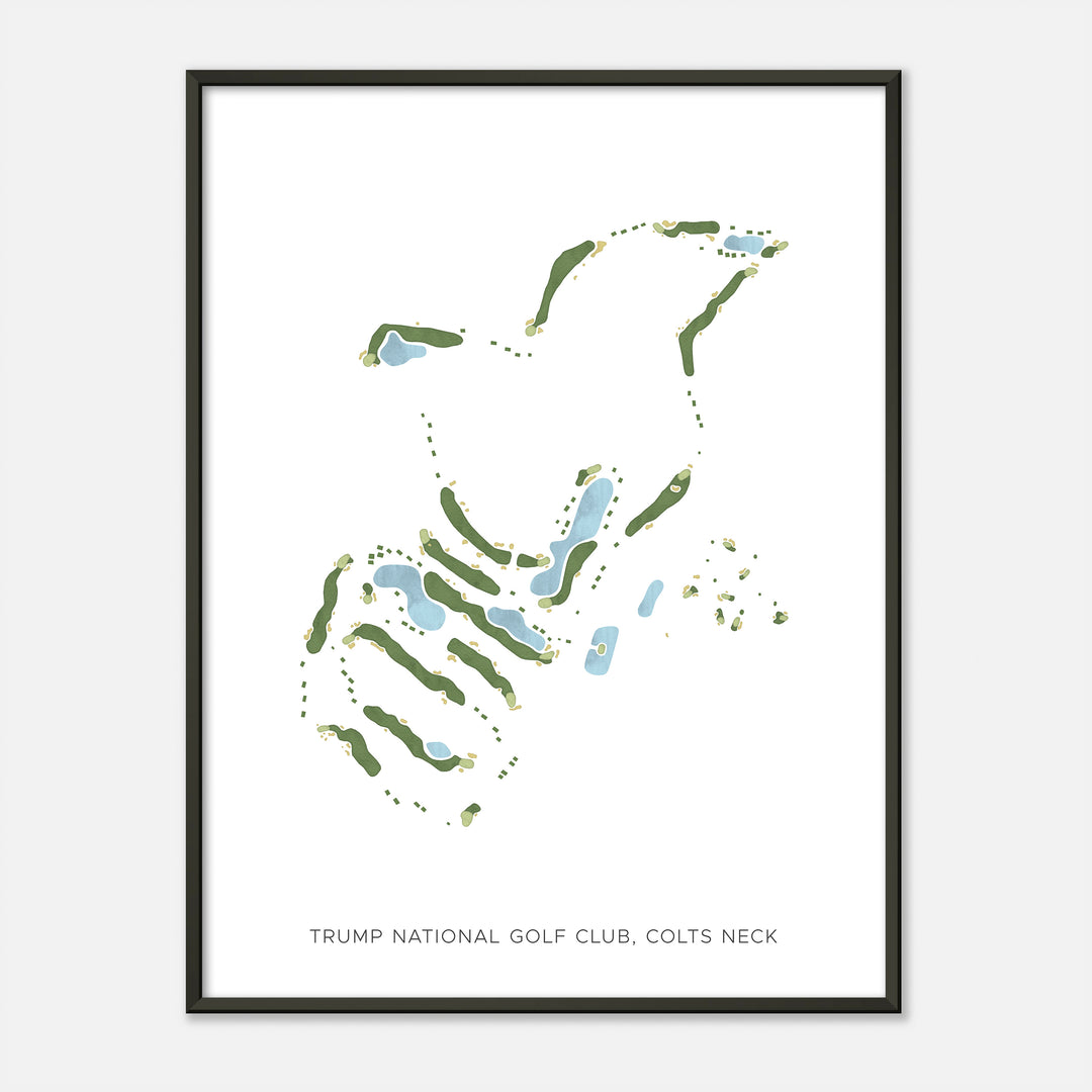 Print of Trump National Golf Club, Colts Neck Modern Map
