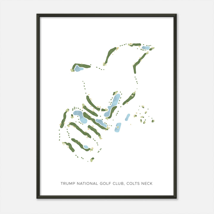 Print of Trump National Golf Club, Colts Neck Modern Map