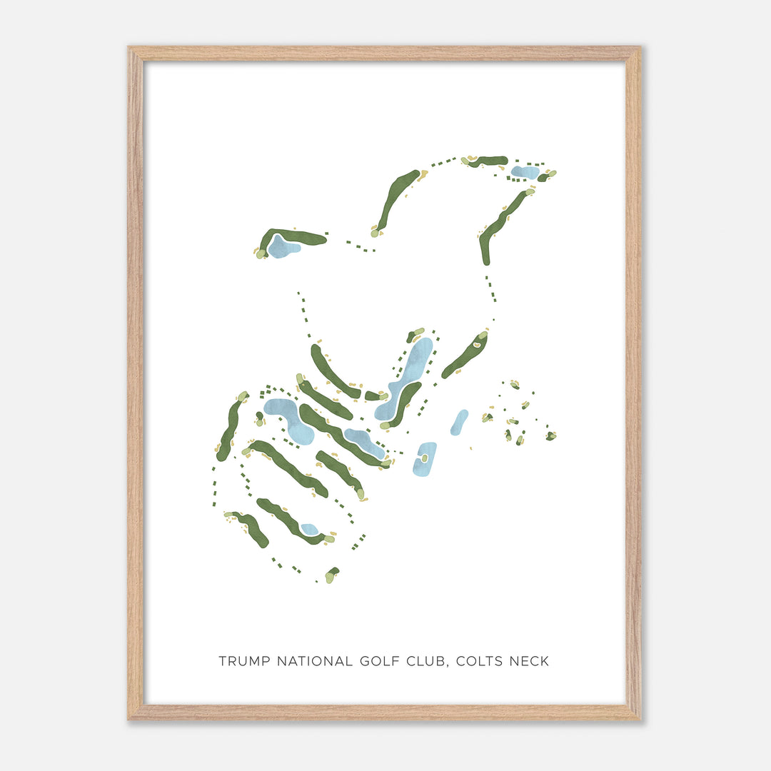 Print of Trump National Golf Club, Colts Neck Modern Map