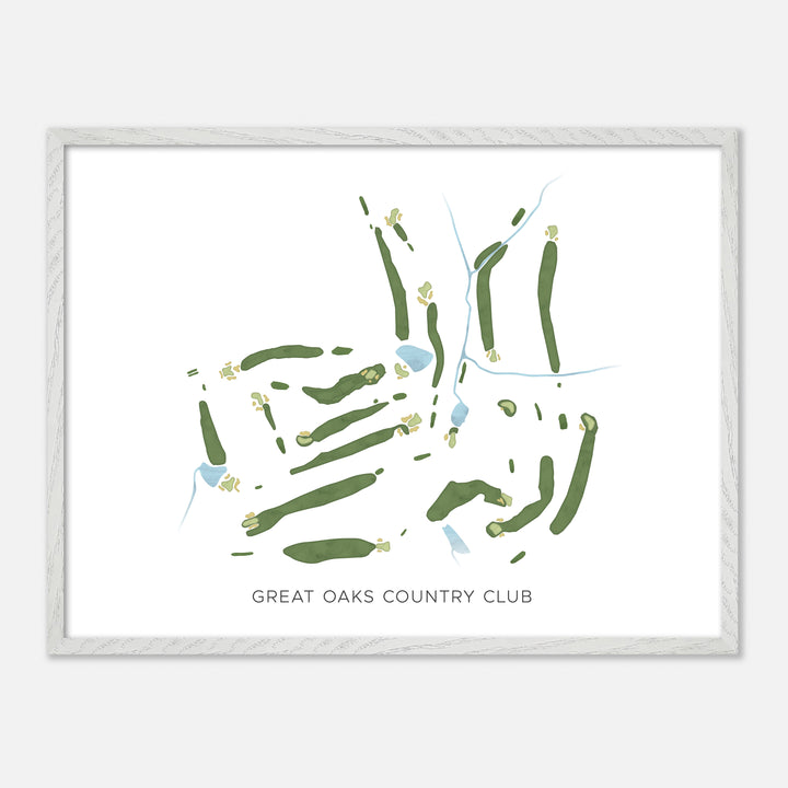 Print of Great Oaks Country Club Modern Map