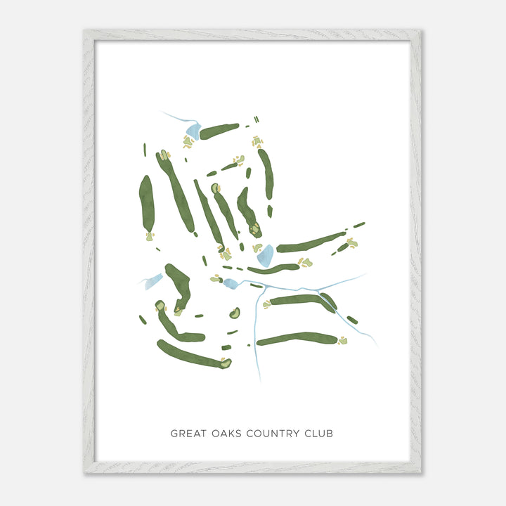 Print of Great Oaks Country Club Modern Map
