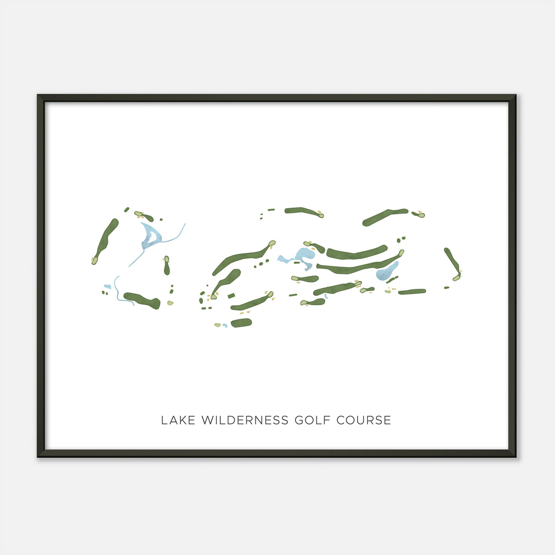 Print of Lake Wilderness Golf Course Modern Map