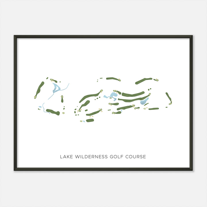 Print of Lake Wilderness Golf Course Modern Map