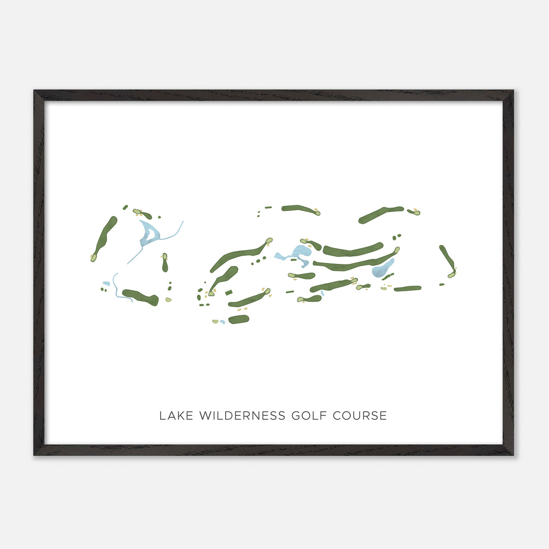 Print of Lake Wilderness Golf Course Modern Map