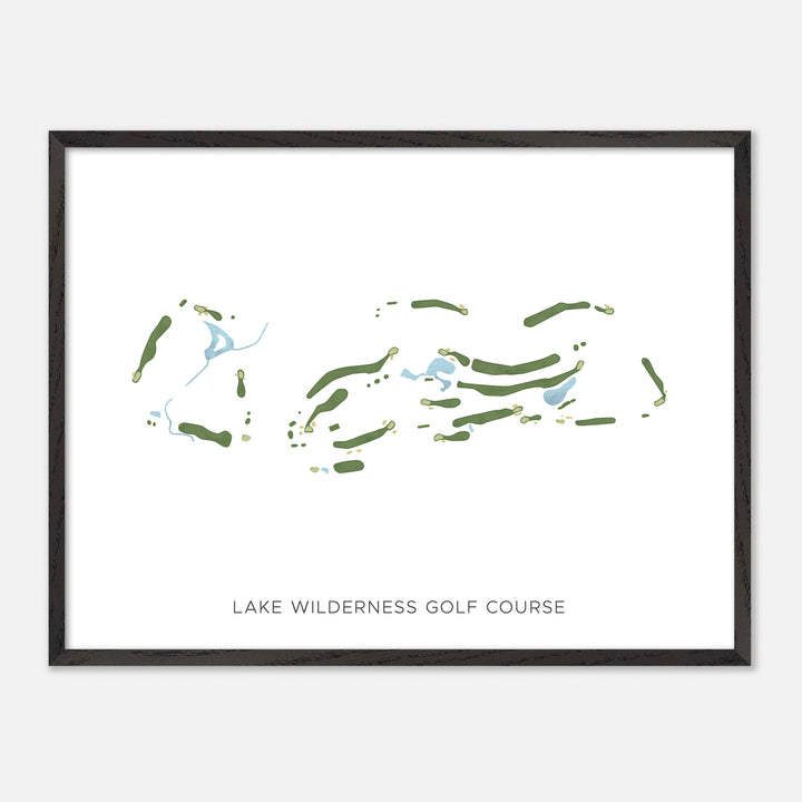 Print of Lake Wilderness Golf Course Modern Map