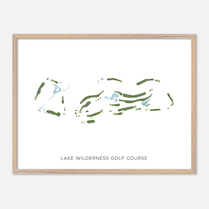 Print of Lake Wilderness Golf Course Modern Map