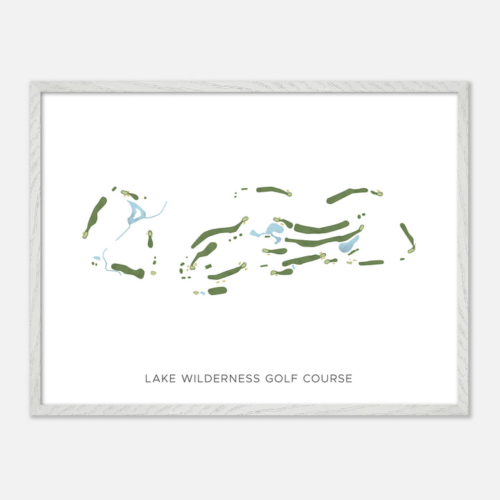 Print of Lake Wilderness Golf Course Modern Map