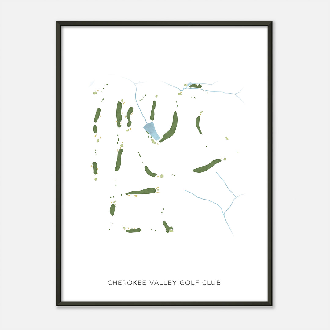 Print of Cherokee Valley Golf Club Modern Map