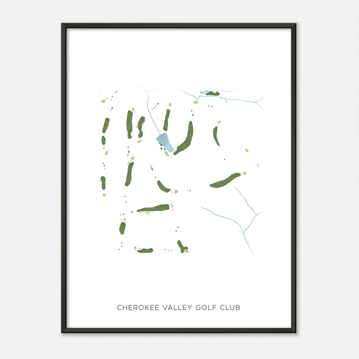 Print of Cherokee Valley Golf Club Modern Map