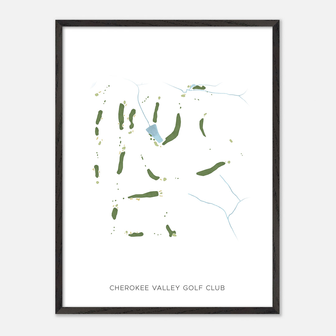 Print of Cherokee Valley Golf Club Modern Map