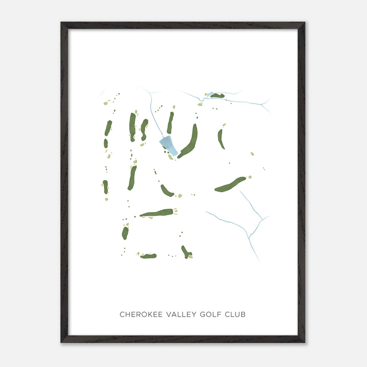 Print of Cherokee Valley Golf Club Modern Map
