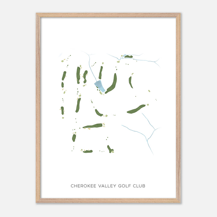 Print of Cherokee Valley Golf Club Modern Map
